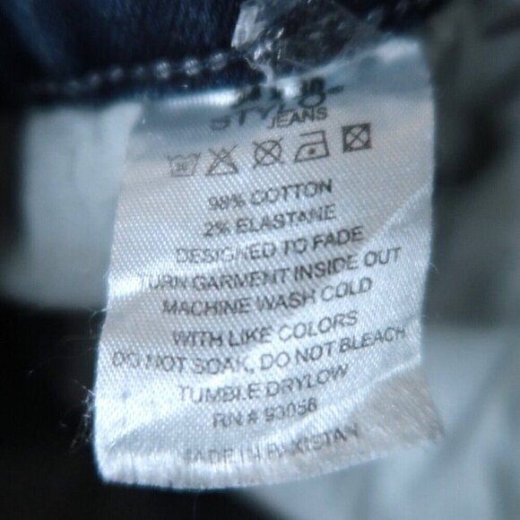 Stylo Skinny Jeans Distressed Dark Washed Blue Denim Stretch Men's Actual 32x29 - Picture 13 of 13